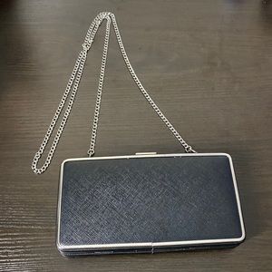 Black & Silver Clutch/Chain Purse